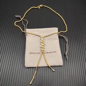 David Yurman Gold Lariat Necklace